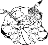 Basketball Braves / Indians / Chiefs Mascot Decal / Sticker