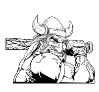 Vikings Baseball Mascot Decal / Sticker