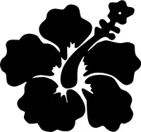 Hibiscus Flower Decal / Sticker 01