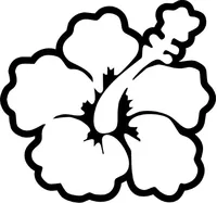 Hibiscus Flower Decal / Sticker 02