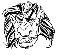 Lions Head Mascot Decal / Sticker