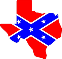 Texas Rebel / Confederate Flag Decal / Sticker 03
