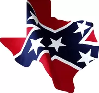 Texas Rebel / Confederate Flag Decal / Sticker 04