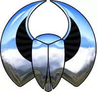 Simulated 3D Chrome Scarab Decal / Sticker 05