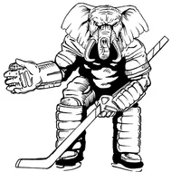 Hockey Elephants Mascot Decal / Sticker 1