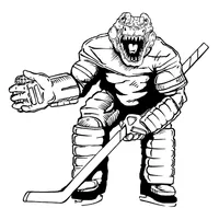 Hockey Gators Mascot Decal / Sticker 1