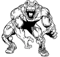 Wrestling Gators Mascot Decal / Sticker 3
