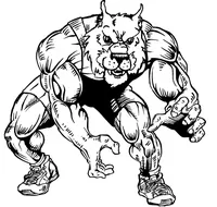 Wrestling Wolves Mascot Decal / Sticker 2