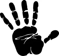 Hand Print Decal / Sticker 02