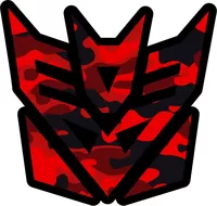 Red Camoflauge Decepticon Decal / Sticker 38