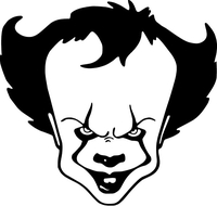 Pennywise IT Clown Decals and Stickers Any Size & Color