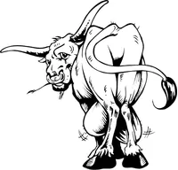 Bulls Ass Mascot Decal / Sticker