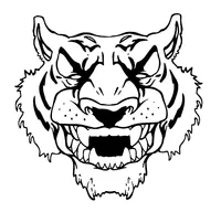 Tigers Head Mascot Decal / Sticker