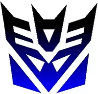 Black fade to Blue Decepticon Decal / Sticker