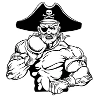 Track and Field Pirates Mascot Decal / Sticker 3