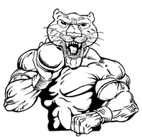 Track and Field Cougars / Panthers Mascot Decal / Sticker 3