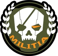 Militia Skull Decal / Sticker 01