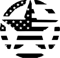 American Flag Star Decal / Sticker 25