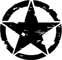 Weathered Army Star Decal / Sticker