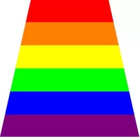 Rainbow LGBT Flag Tetrahedron Decal / Sticker 26