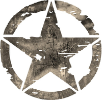 Weathered Army Star Decal / Sticker 07