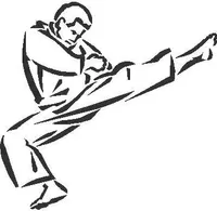 Karate man  Decal / Sticker