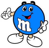 Blue M&M Decal / Sticker 11