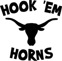 Hook 'Em Horns Longhorn Decal / Sticker 01