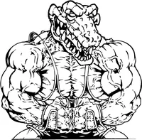 Weightlifting Gators Mascot Decal / Sticker