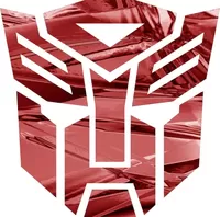 Red Shattered Chrome Autobot 06 Decal / Sticker 1