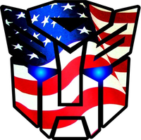autobot symbol with usa flag