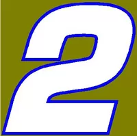 2 Race Number Euromode Bold Font 2 Color Decal / Sticker