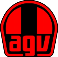 Black and Red AGV Sport Decal / Sticker 24