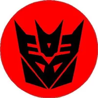 Cicular Red and Black Decepticon Decal / Sticker