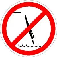 No Diving Decal / Sticker