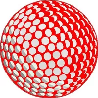 Red Golf Ball Decal / Sticker 03