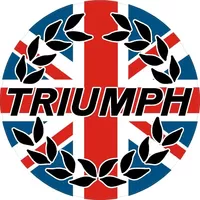 Triumph Wreath with British Flag Decal / Sticker 06