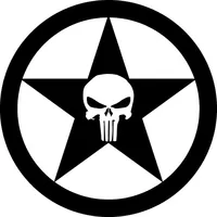 Punisher Star Decal / Sticker 36