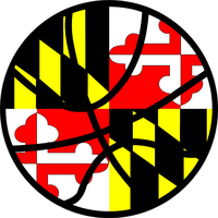Maryland Flag Basketball Decal / Sticker 02