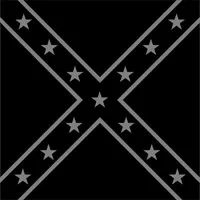 Black and Gray Square Confederate Flag Decal / Sticker 27