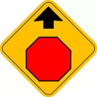 Stop Ahead Sign Decal / Sticker 01