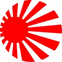 Japan Rising Sun Decal / Sticker 05