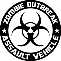 Zombie Outbreak Assault Vehicle Decal / Sticker 06