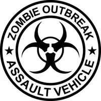 Zombie Outbreak Assault Vehicle Decal / Sticker 07