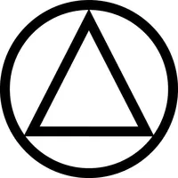 Alcoholics Anonymous Triangle Decal / Sticker 01