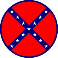 Circular Confederate Flag Decal / Sticker 76