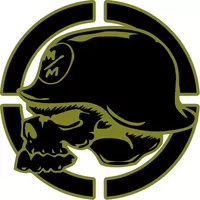 Olive Green and Black Metal Mulisha Skull Decal / Sticker 14