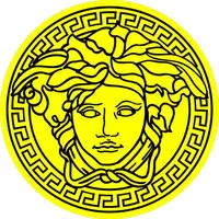 Yellow and Black Versace Decal / Sticker 10