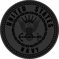Black and Dark Gray United States Navy Decal / Sticker 11