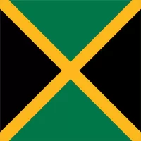 Square Jamaican Flag Decal / Sticker 05